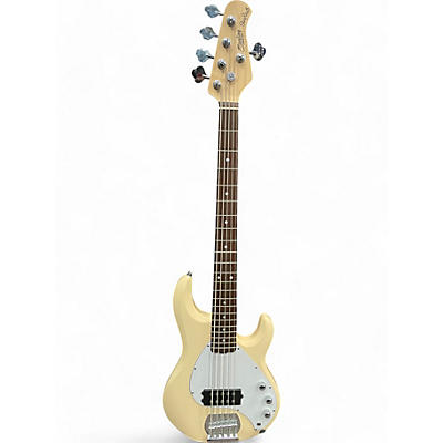 Sterling by Music Man Used Sterling by Music Man Ray5 5 String Cream Electric Bass Guitar