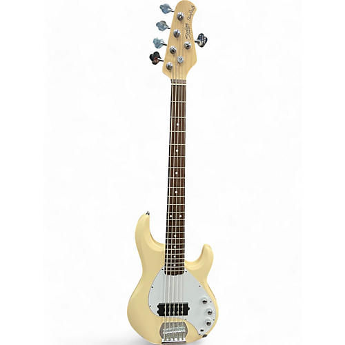 Sterling by Music Man Used Sterling by Music Man Ray5 5 String Cream Electric Bass Guitar Cream