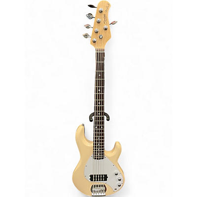 Used Sterling by Music Man Ray5 5 String Cream Electric Bass Guitar