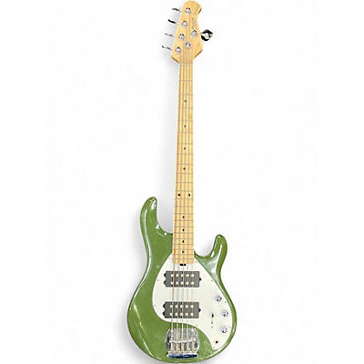 Used Sterling by Music Man Ray5 5 String OLIVE GREEN Electric Bass Guitar
