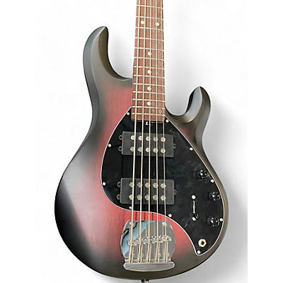 Sterling by Music Man Used Sterling by Music Man Ray5 5 String RUBY RED BURST SATIN Electric Bass Guitar