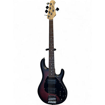 Used Sterling by Music Man Ray5 5 String Red to Black Fade Electric Bass Guitar