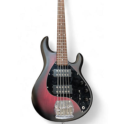 Used Sterling by Music Man Ray5 5 String Ruby Red Burst Electric Bass Guitar
