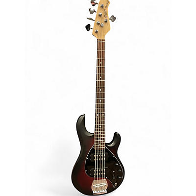 Used Sterling by Music Man Ray5 5 String Ruby Red Burst Electric Bass Guitar