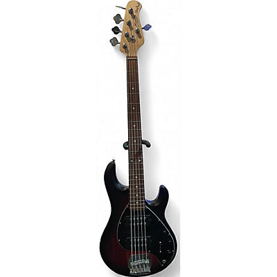 Sterling by Music Man Used Sterling by Music Man Ray5HH 5 String RUBY RED BURST SATIN Electric Bass Guitar