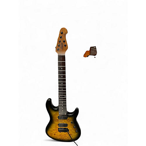 Used Sterling by Music Man Richardson 7 Natural Poplar Burl Burst Solid Body Electric Guitar Natural Poplar Burl Burst