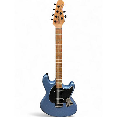 Used Sterling by Music Man Ryan "fluff" Bruce artist series blue sparkle Solid Body Electric Guitar