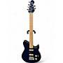 Used Sterling by Music Man S.U.B. Axis Flame Maple Top Blue Solid Body Electric Guitar Blue