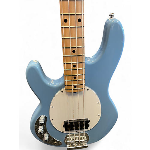 Used Sterling by Music Man SB4 Blue Electric Bass Guitar Blue