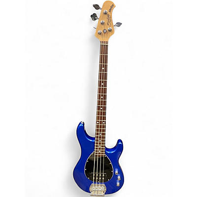 Used Sterling by Music Man SB4 COBRA BLUE Electric Bass Guitar