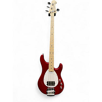 Used Sterling by Music Man SB4 Candy Apple Red Electric Bass Guitar