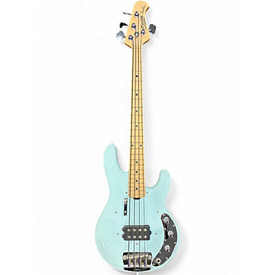 Used Sterling by Music Man SHORT SCALE BASS Daphne Blue Electric Bass Guitar