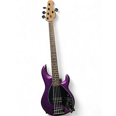 Used Sterling by Music Man STING RAY 5 PURPLE SPARKLE Electric Bass Guitar