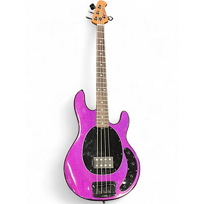 Used Sterling by Music Man STING RAY RAY34 PURPLE SPARKLE Electric Bass Guitar