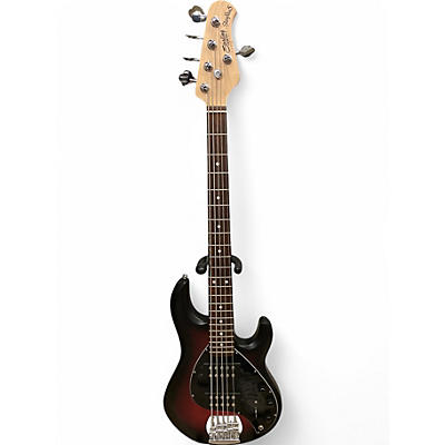 Used Sterling by Music Man STINGRAY 5 Crimson Red Burst Electric Bass Guitar