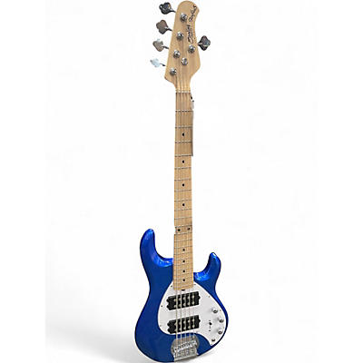 Used Sterling by Music Man STINGRAY 5 Electron Blue Metallic Electric Bass Guitar