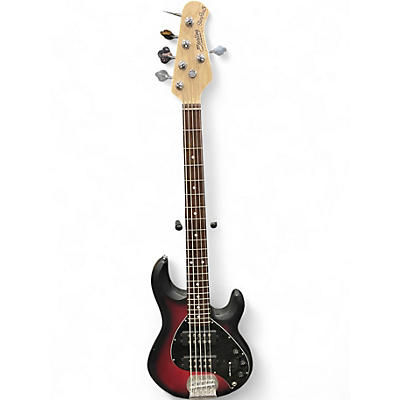 Used Sterling by Music Man STINGRAY 5 HH RUBY RED BURST Electric Bass Guitar