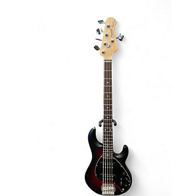 Used Sterling by Music Man STINGRAY 5 Ruby Red Burst Satin Electric Bass Guitar