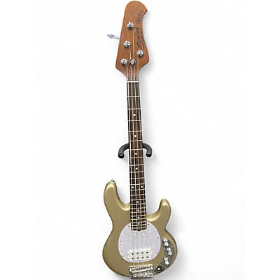 Used Sterling by Music Man STINGRAY SHORT SCALE Trans Gold Electric Bass Guitar
