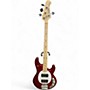Used Sterling by Music Man STINGRAY SUB SERIES Wine Red Electric Bass Guitar Wine Red