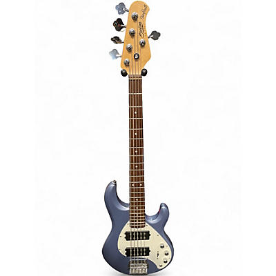 Used Sterling by Music Man STINGRAY5 Ice Blue Metallic Electric Bass Guitar