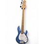 Used Sterling by Music Man STINGRAY5 RAY35 BLUE SPARKLE Electric Bass Guitar BLUE SPARKLE