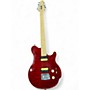 Used Sterling by Music Man SUB SERIES Trans Red Solid Body Electric Guitar Trans Red