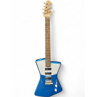 Used Sterling by Music Man Saint Vincent Metallic Blue Solid Body Electric Guitar