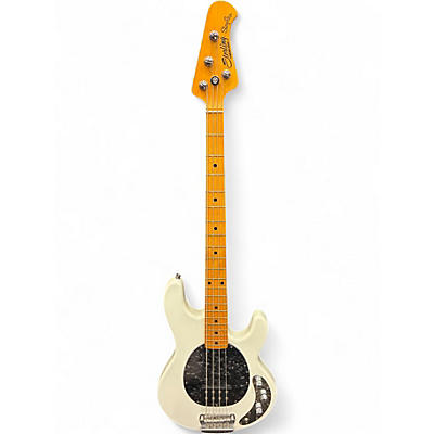 Used Sterling by Music Man Sting Ray 4 White Electric Bass Guitar