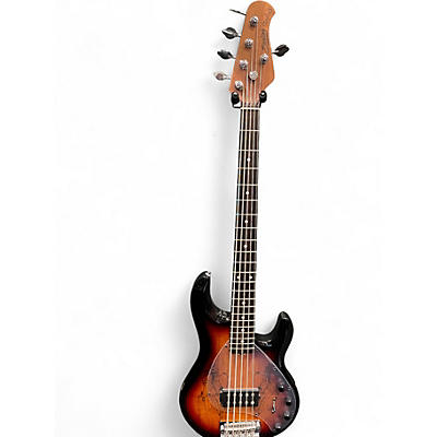 Used Sterling by Music Man Sting Ray 5 3 Color Sunburst Spalted Maple Electric Bass Guitar
