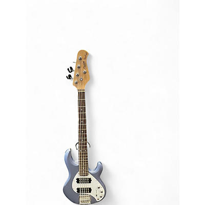 Used Sterling by Music Man Sting Ray 5 Ice Blue Metallic Electric Bass Guitar
