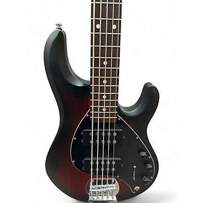 Sterling by Music Man Used Sterling by Music Man Sting Ray 5 ruby red burst stain Electric Bass Guitar