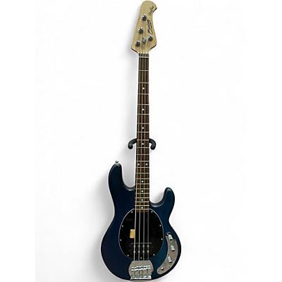Used Sterling by Music Man Sting Ray Blue Electric Bass Guitar