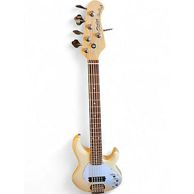 Used Sterling by Music Man Sting Ray Cream Electric Bass Guitar