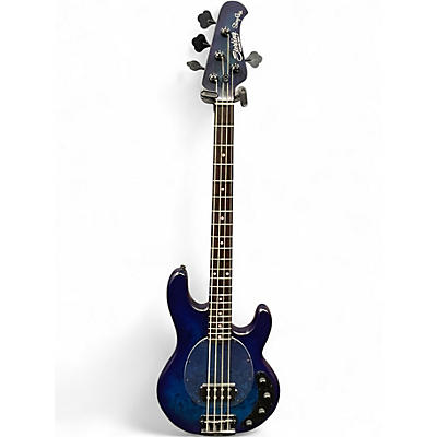 Used Sterling by Music Man Sting Ray Neptune Blue Electric Bass Guitar