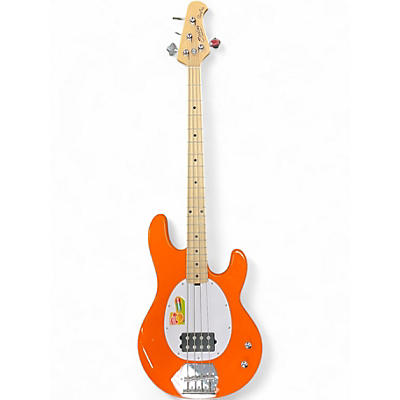 Used Sterling by Music Man Sting Ray Orange Electric Bass Guitar