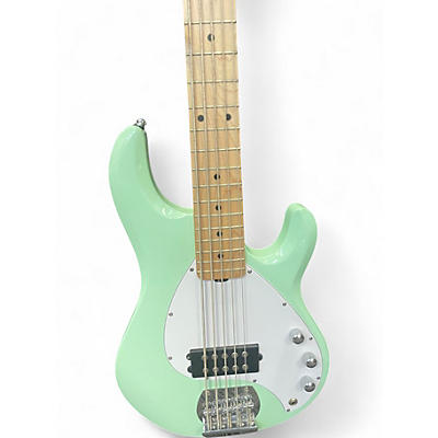 Used Sterling by Music Man StingRay 5 Surf Green Electric Bass Guitar