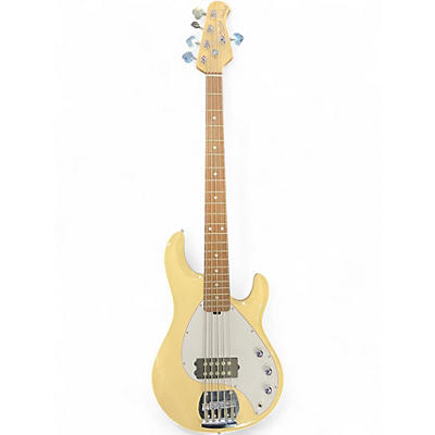 Used Sterling by Music Man StingRay 5 Vintage White Electric Bass Guitar