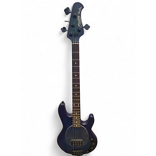 Used Sterling by Music Man StingRay Ray 34 Neptune Blue Satin Electric Bass Guitar Neptune Blue Satin