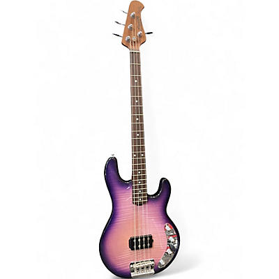 Used Sterling by Music Man StingRay Ray34 Trans Purple Electric Bass Guitar