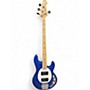 Used Sterling by Music Man StingRay Sub Series Blue Electric Bass Guitar Blue