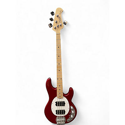 Used Sterling by Music Man Stingray 4 HH Candy Apple Red Metallic Electric Bass Guitar