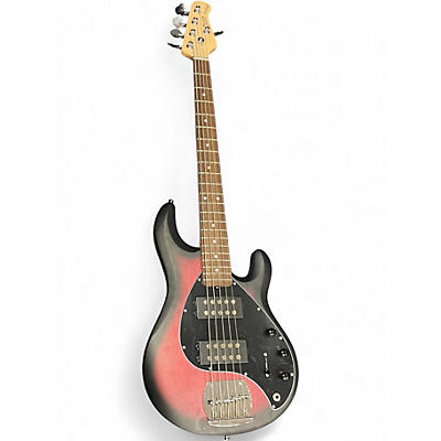 Used Sterling by Music Man Stingray 5 Crimson Red Burst Electric Bass Guitar