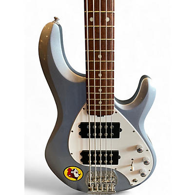 Used Sterling by Music Man Stingray 5 Grey Electric Bass Guitar