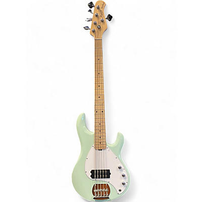 Sterling by Music Man Used Sterling by Music Man Stingray 5 Mint Green Electric Bass Guitar