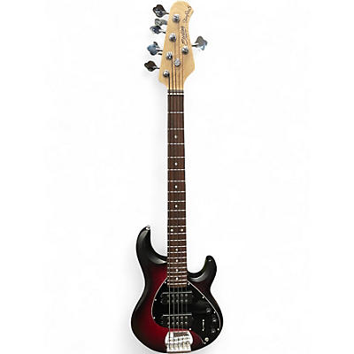 Used Sterling by Music Man Stingray 5 Ruby Red Burst Electric Bass Guitar