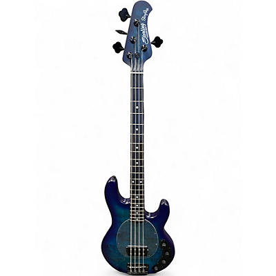 Used Sterling by Music Man Stingray Ray 34 Neptune Blue Satin Electric Bass Guitar