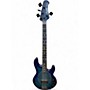 Used Sterling by Music Man Stingray Ray 34 Neptune Blue Satin Electric Bass Guitar Neptune Blue Satin