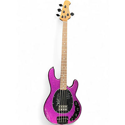 Used Sterling by Music Man Stingray Ray 34 Purple Sparkle Electric Bass Guitar