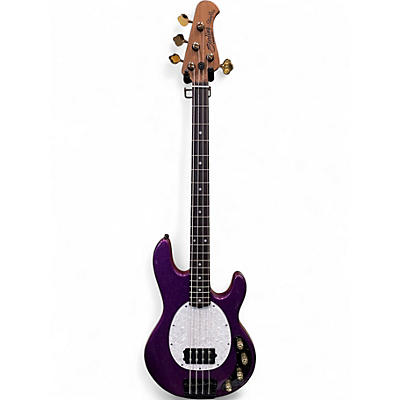 Used Sterling by Music Man Stingray Ray34 Purple Sparkle Electric Bass Guitar
